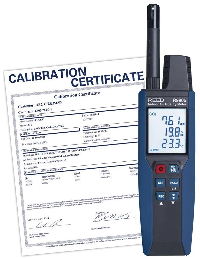 REED R9905-NIST Data Logging Indoor Air Quality Meter<span class=' ItemWarning' style='display:block;'>Item is usually in stock, but we&#39;ll be in touch if there&#39;s a problem<br /></span>