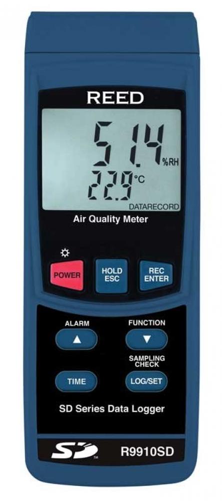 REED R9910SD Data Logging Air Quality Meter<span class=' ItemWarning' style='display:block;'>Item is usually in stock, but we&#39;ll be in touch if there&#39;s a problem<br /></span>