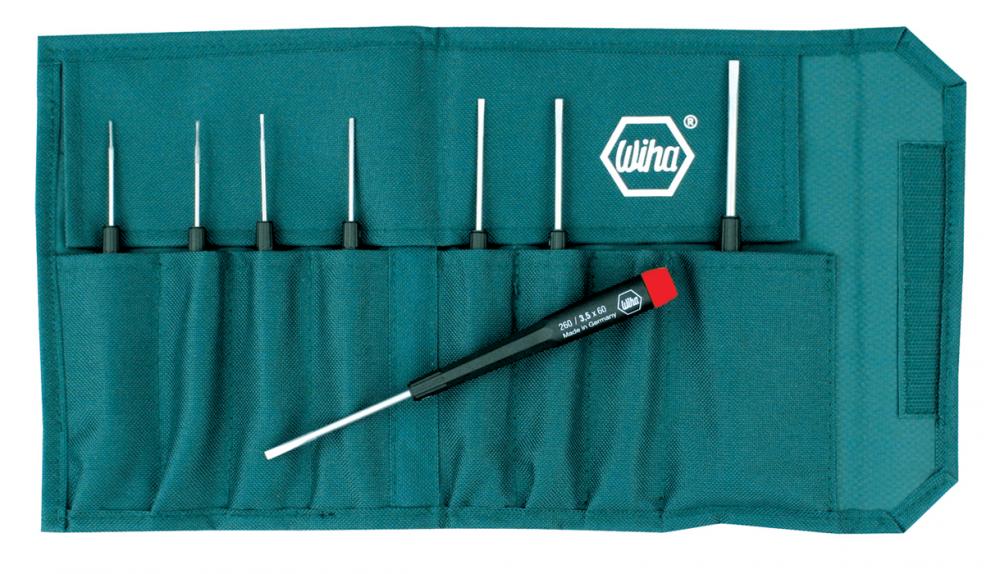 Precision Slotted Screwdrivers 8 Piece Set in Canvas Pouch<span class=' ItemWarning' style='display:block;'>Item is usually in stock, but we&#39;ll be in touch if there&#39;s a problem<br /></span>