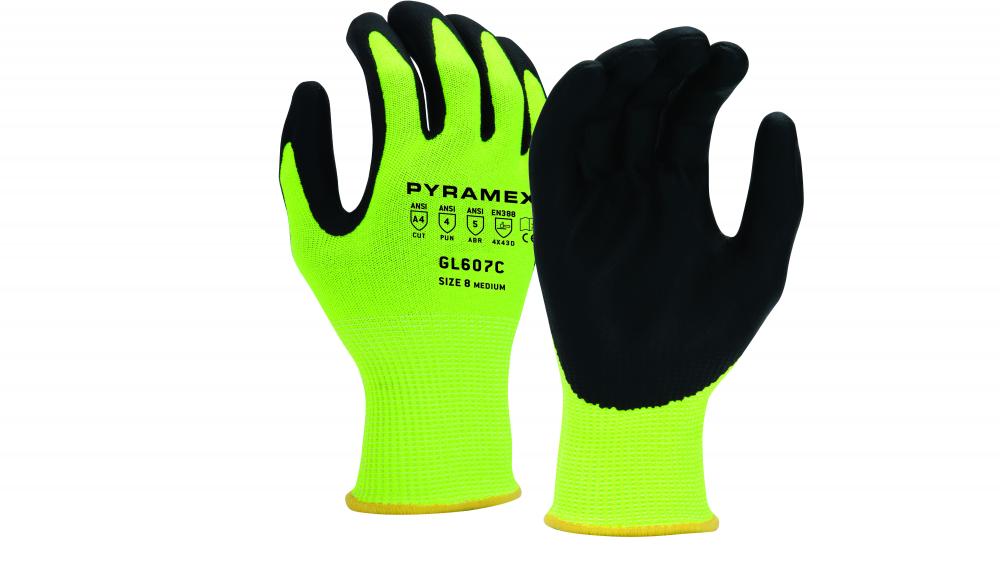 Foam Nitrile 13g HPPE HiVis Lime A4 Cut- Hang Tagged -Large<span class=' ItemWarning' style='display:block;'>Item is usually in stock, but we&#39;ll be in touch if there&#39;s a problem<br /></span>