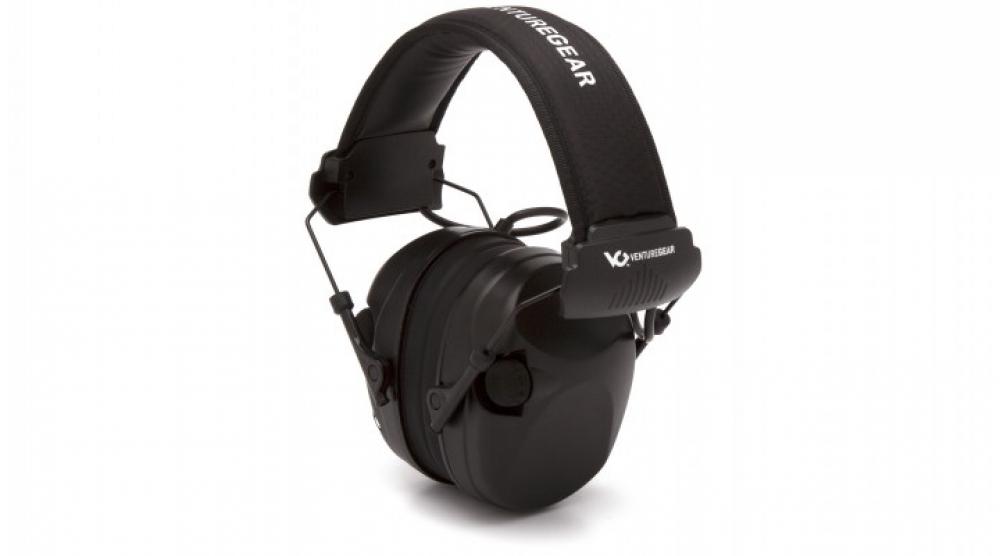 Venture Gear - Black electronic earmuff with black headband<span class=' ItemWarning' style='display:block;'>Item is usually in stock, but we&#39;ll be in touch if there&#39;s a problem<br /></span>