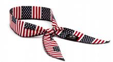 Pyramex Safety CNB100MIX - Cooling bandana 100 bulk pack - multi colors: American flag, royal blue, red paisley, khaki