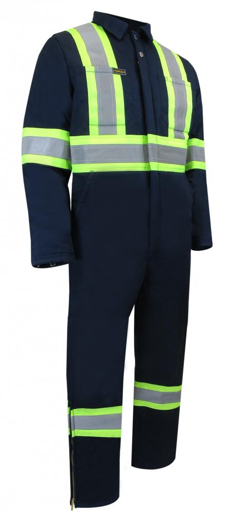 INSULATED COVERALL WITH ZIPPER ON THE LEGS AND REFLECTIVE STRIPES<span class=' ItemWarning' style='display:block;'>Item is usually in stock, but we&#39;ll be in touch if there&#39;s a problem<br /></span>