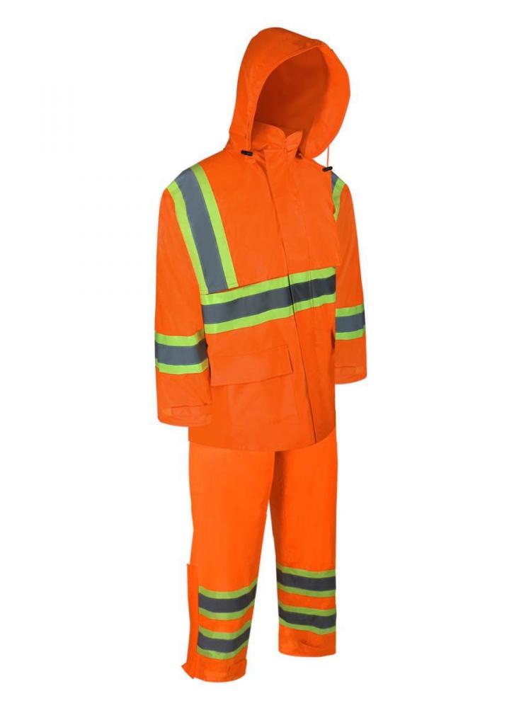 NYLON RAIN SUIT WITH REFLECTIVE STRIPES<span class=' ItemWarning' style='display:block;'>Item is usually in stock, but we&#39;ll be in touch if there&#39;s a problem<br /></span>