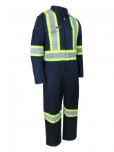 Jackfield 70-305RT4-50 - UNLINED COVERALL WITH ZIPPER ON THE LEGS AND REFLECTIVE STRIPES TALL SIZE