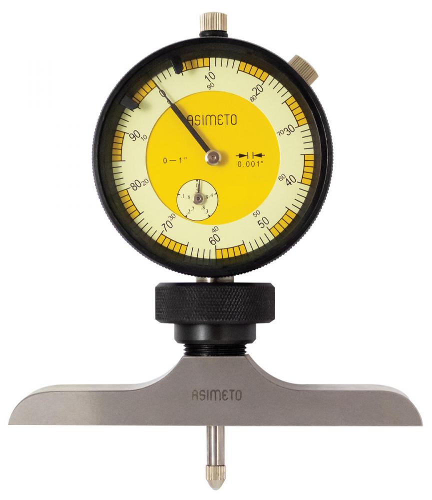 Asimeto 7473041 0-4&#34; Interchangeable Rod Type Dial Depth Gauge<span class=' ItemWarning' style='display:block;'>Item is usually in stock, but we&#39;ll be in touch if there&#39;s a problem<br /></span>