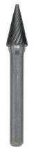 Sowa Tool 170-285 - STM SM-4 3/8" x 1/4" Shank Cone Shaped Carbide Standard Cut Burr