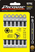 Picquic Tool Company Inc 95001 - SAE Allen Key BitPac Set Grey