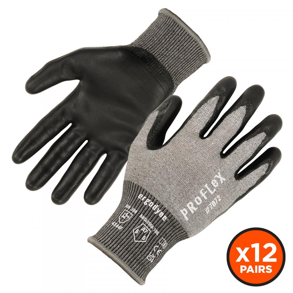 7072 12-pair S Gray ANSI A7 Nitrile Coated CR Gloves<span class=' ItemWarning' style='display:block;'>Item is usually in stock, but we&#39;ll be in touch if there&#39;s a problem<br /></span>