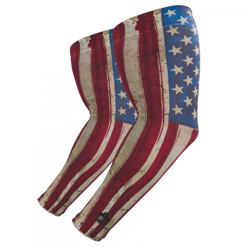 6695 XL/2XL American Flag Sun Protection Arm Sleeves Pair<span class=' ItemWarning' style='display:block;'>Item is usually in stock, but we&#39;ll be in touch if there&#39;s a problem<br /></span>