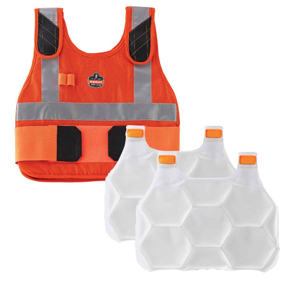 6215 S/M Orange Premium FR Phase Change Cooling Vest - Packs<span class=' ItemWarning' style='display:block;'>Item is usually in stock, but we&#39;ll be in touch if there&#39;s a problem<br /></span>