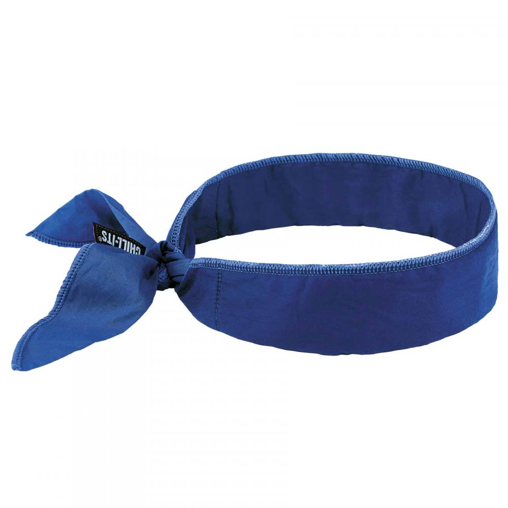 6702 Solid Blue Cooling Bandana - Embedded Polymers - Tie<span class=' ItemWarning' style='display:block;'>Item is usually in stock, but we&#39;ll be in touch if there&#39;s a problem<br /></span>