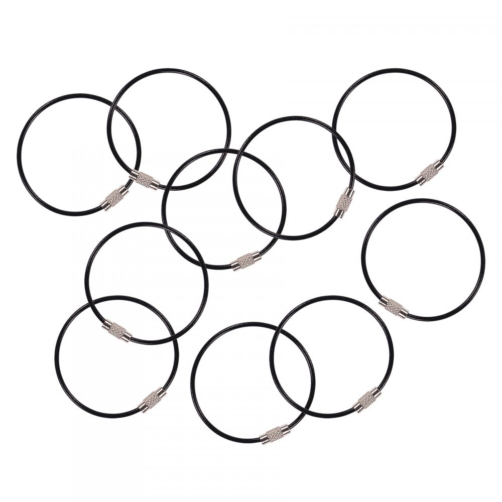 5719 Black Wire Cable Key Ring 10-Pack<span class=' ItemWarning' style='display:block;'>Item is usually in stock, but we&#39;ll be in touch if there&#39;s a problem<br /></span>