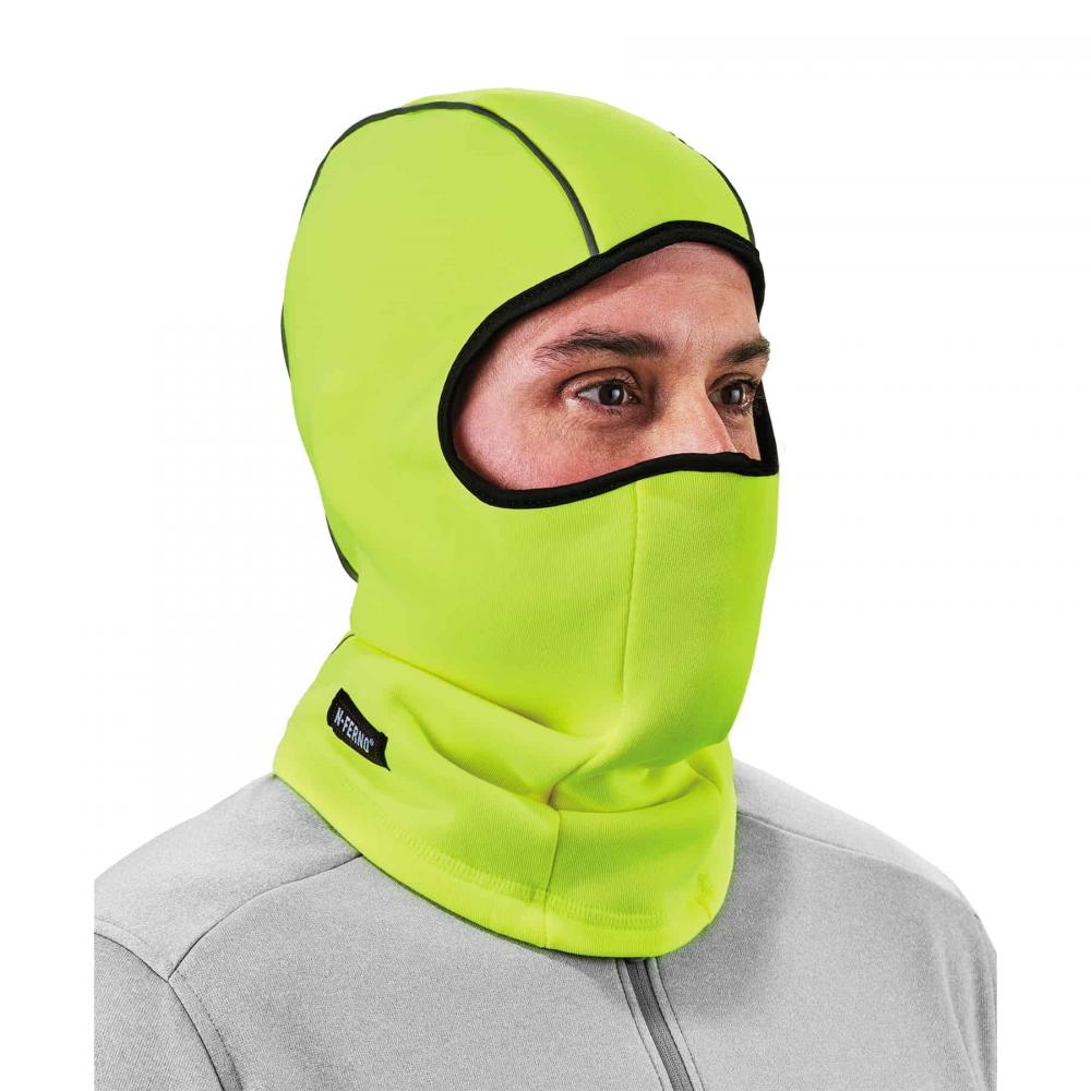 6821HV Lime Balaclava Face Mask - 2-Way Stretch Fleece<span class='Notice ItemWarning' style='display:block;'>Item has been discontinued<br /></span>