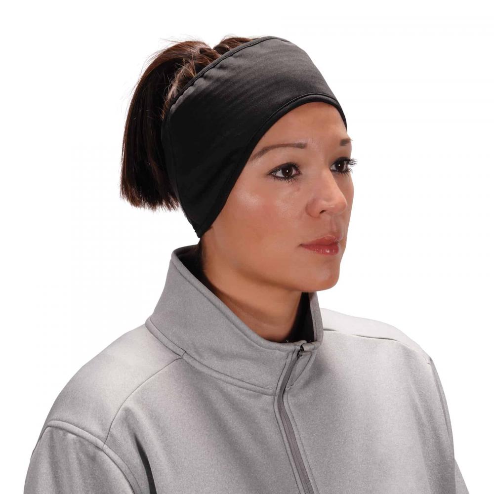 6887 Black 2-Layer Winter Headband - Fleece Spandex<span class=' ItemWarning' style='display:block;'>Item is usually in stock, but we&#39;ll be in touch if there&#39;s a problem<br /></span>