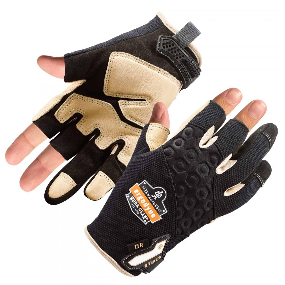 720LTR L Black Heavy-Duty Leather-Reinforced Framing Gloves<span class='Notice ItemWarning' style='display:block;'>Item has been discontinued<br /></span>