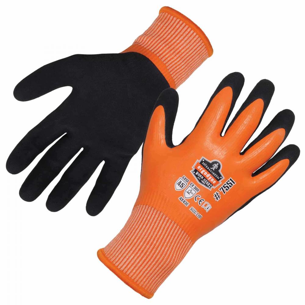 7551 1-pair L Orange ANS A5 Coated Waterproof CR Gloves<span class=' ItemWarning' style='display:block;'>Item is usually in stock, but we&#39;ll be in touch if there&#39;s a problem<br /></span>