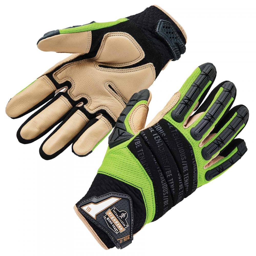 924LTR 2XL Lime Hybrid DIR Gloves - Leather-Reinforced<span class='Notice ItemWarning' style='display:block;'>Item has been discontinued<br /></span>