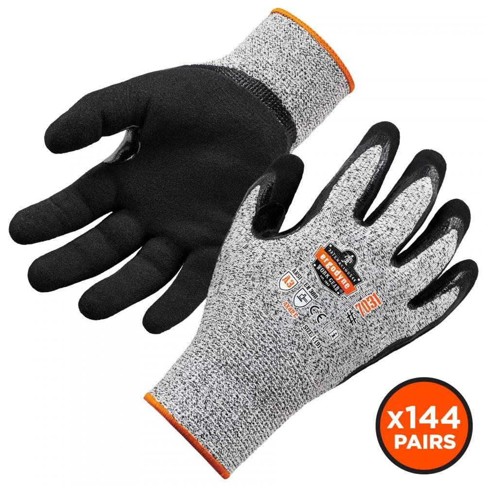 7031 144-pair XL Gray ANSI A3 Nitrile-Coated CR Gloves<span class=' ItemWarning' style='display:block;'>Item is usually in stock, but we&#39;ll be in touch if there&#39;s a problem<br /></span>