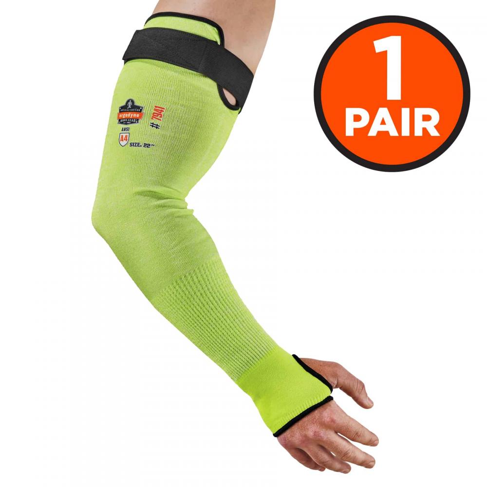 7941 1-pair 22 in Lime CR Protective Arm Sleeves<span class=' ItemWarning' style='display:block;'>Item is usually in stock, but we&#39;ll be in touch if there&#39;s a problem<br /></span>