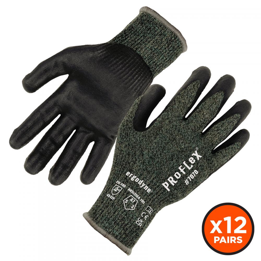 7070 12-pair XL Green ANSI A7 Nitrile Coated CR Gloves<span class=' ItemWarning' style='display:block;'>Item is usually in stock, but we&#39;ll be in touch if there&#39;s a problem<br /></span>