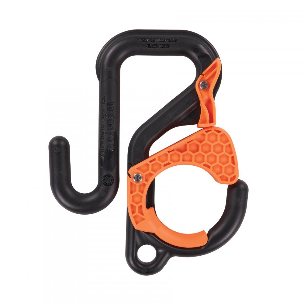 3178 Single 2in (5.1cm) Black and Orange Locking Aerial Bucket Hook with Tethering Point<span class=' ItemWarning' style='display:block;'>Item is usually in stock, but we&#39;ll be in touch if there&#39;s a problem<br /></span>