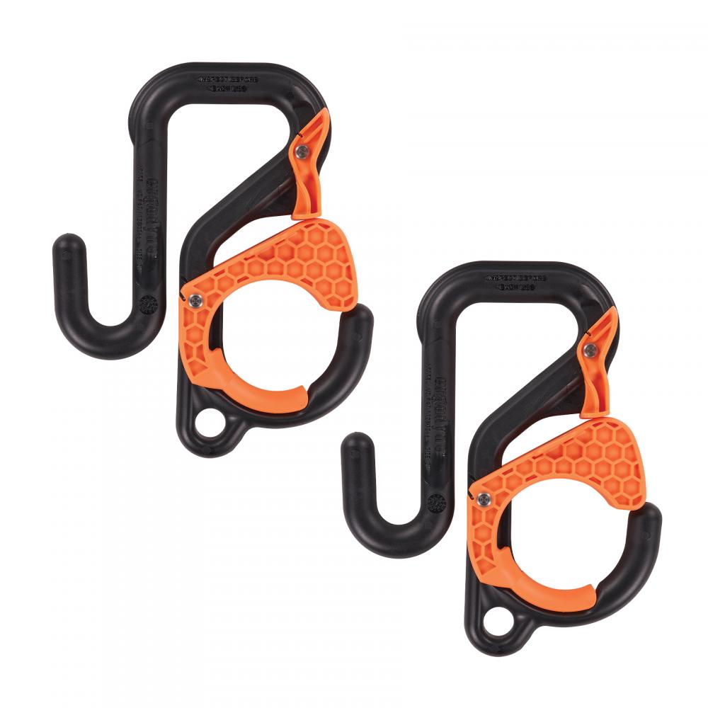 3178 2-pack 2in (5.1cm) Black and Orange Locking Aerial Bucket Hook with Tethering Point<span class=' ItemWarning' style='display:block;'>Item is usually in stock, but we&#39;ll be in touch if there&#39;s a problem<br /></span>