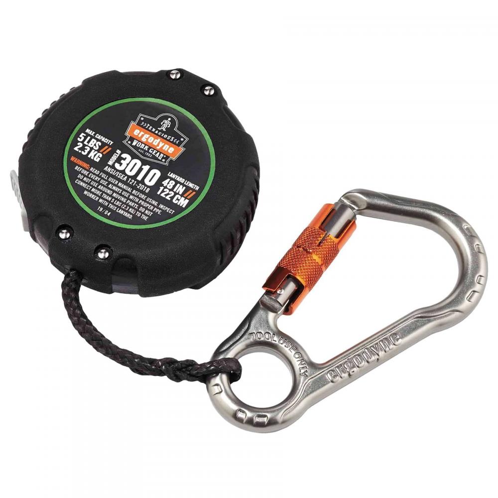 3010 Standard Black Retractable Lanyard - Carabiner + Belt Clip - 5lbs<span class=' ItemWarning' style='display:block;'>Item is usually in stock, but we&#39;ll be in touch if there&#39;s a problem<br /></span>