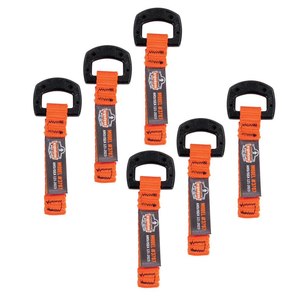 3707 6-pack Orange Web Tool Tether - Non Conductive D-Ring 6-Pack<span class=' ItemWarning' style='display:block;'>Item is usually in stock, but we&#39;ll be in touch if there&#39;s a problem<br /></span>