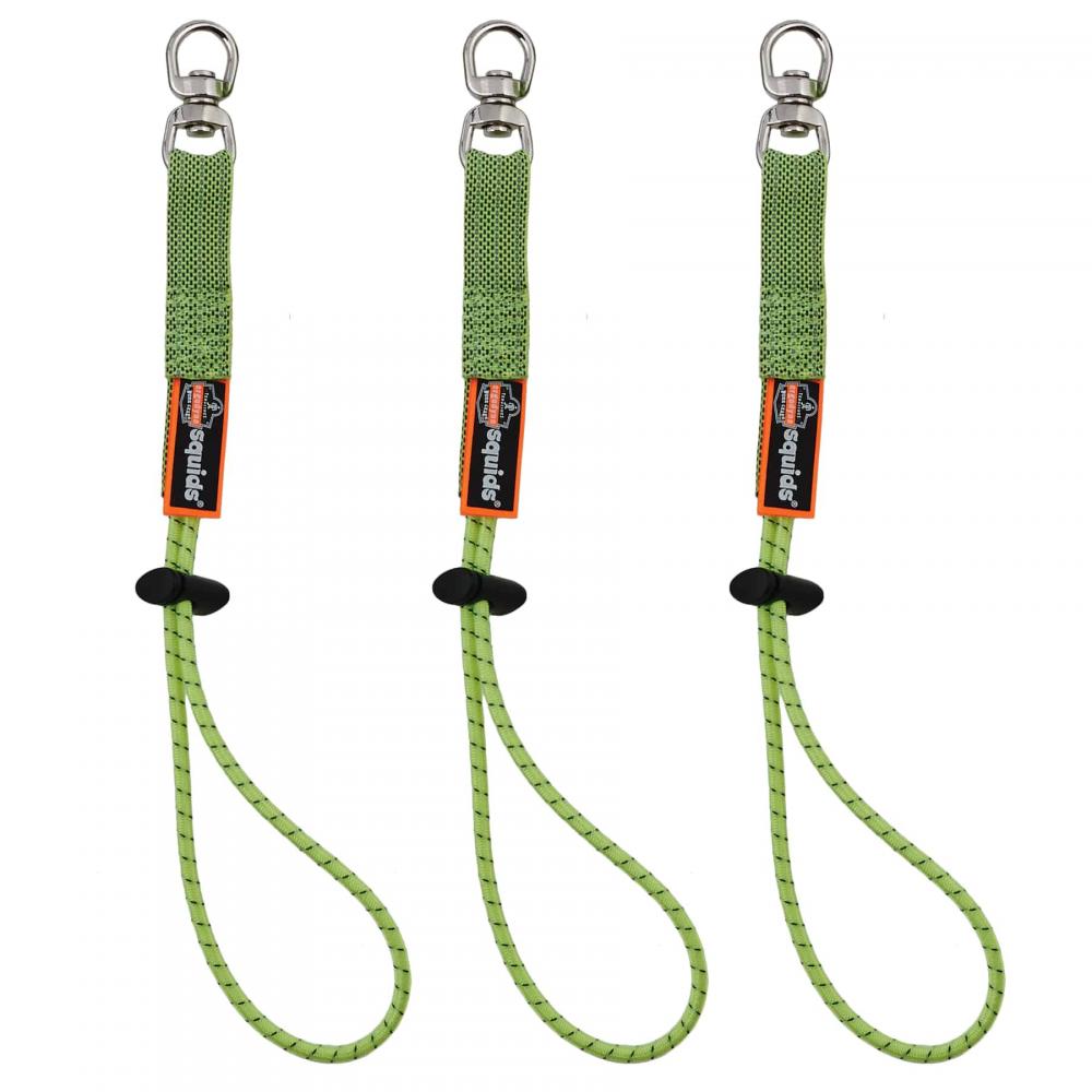 3713 3-pack Standard Lime Elastic Loop Tool Tails Swivel - 10lbs<span class=' ItemWarning' style='display:block;'>Item is usually in stock, but we&#39;ll be in touch if there&#39;s a problem<br /></span>