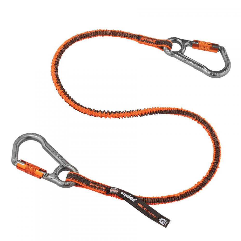 3118F(x) Standard Orange and Gray Lanyard - Dual Locking Carabiners - 15lbs<span class=' ItemWarning' style='display:block;'>Item is usually in stock, but we&#39;ll be in touch if there&#39;s a problem<br /></span>