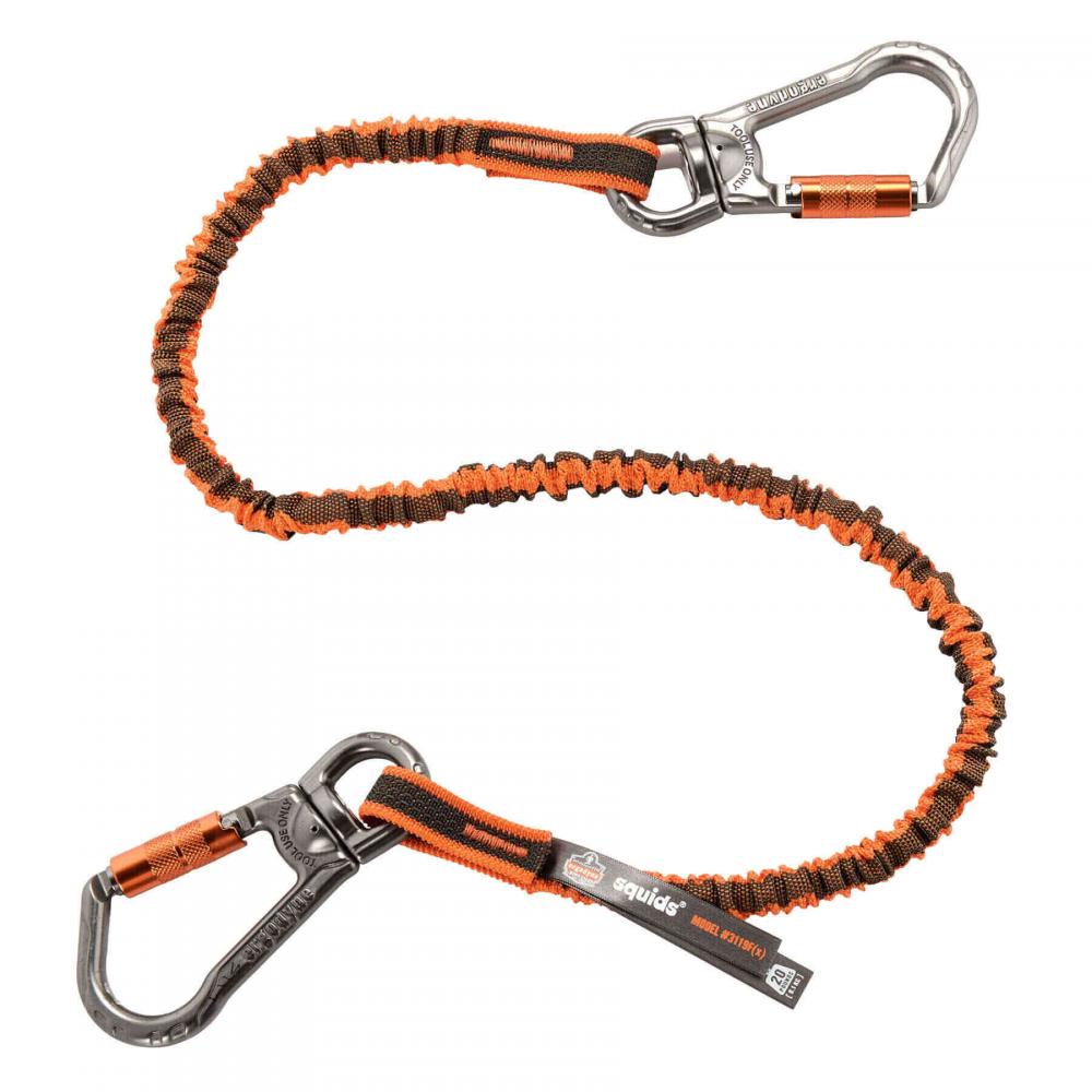 3119F(x) Standard Orange and Gray Lanyard - Dual Locking Swivel Carabiners -25lbs<span class=' ItemWarning' style='display:block;'>Item is usually in stock, but we&#39;ll be in touch if there&#39;s a problem<br /></span>