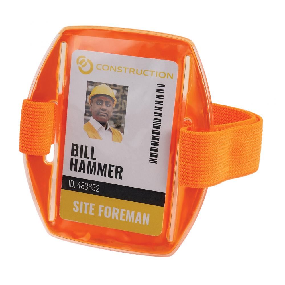 3386 Single Orange Arm Band ID Badge Holder<span class=' ItemWarning' style='display:block;'>Item is usually in stock, but we&#39;ll be in touch if there&#39;s a problem<br /></span>