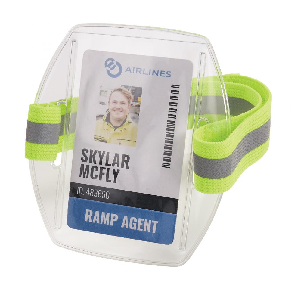 3386 Single Hi-Vis Lime Arm Band ID Badge Holder<span class=' ItemWarning' style='display:block;'>Item is usually in stock, but we&#39;ll be in touch if there&#39;s a problem<br /></span>