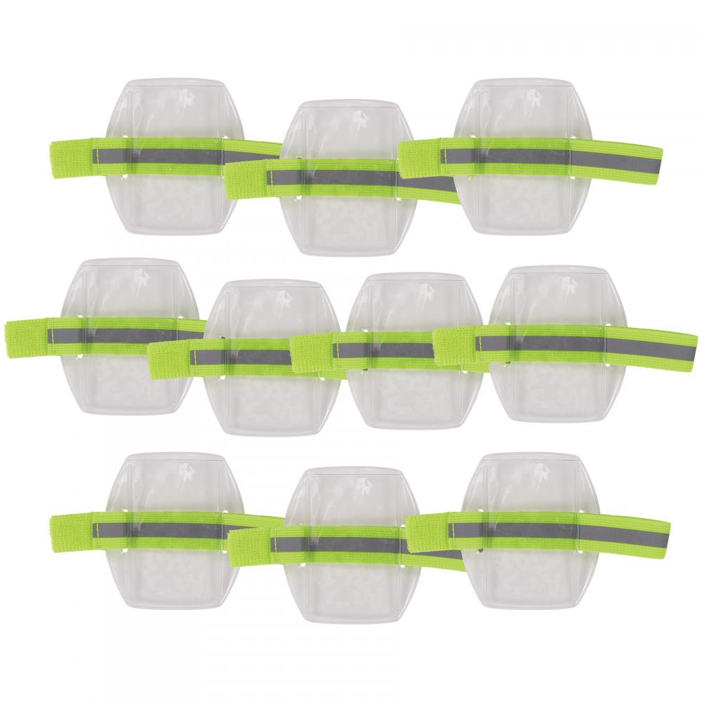 3386 10-pack Hi-Vis Lime Arm Band ID Badge Holder<span class=' ItemWarning' style='display:block;'>Item is usually in stock, but we&#39;ll be in touch if there&#39;s a problem<br /></span>