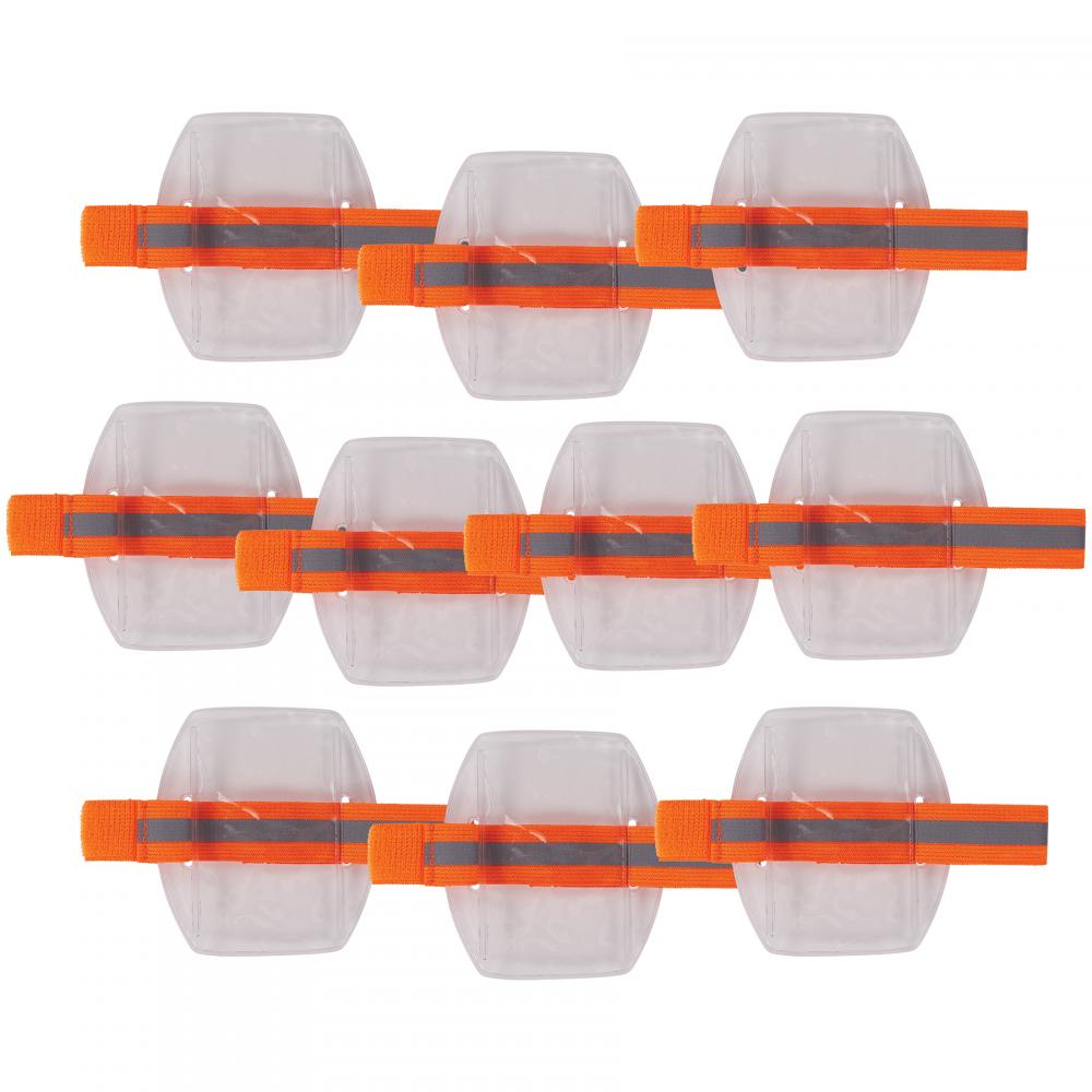 3386 10-pack Hi-Vis Orange Arm Band ID Badge Holder<span class=' ItemWarning' style='display:block;'>Item is usually in stock, but we&#39;ll be in touch if there&#39;s a problem<br /></span>