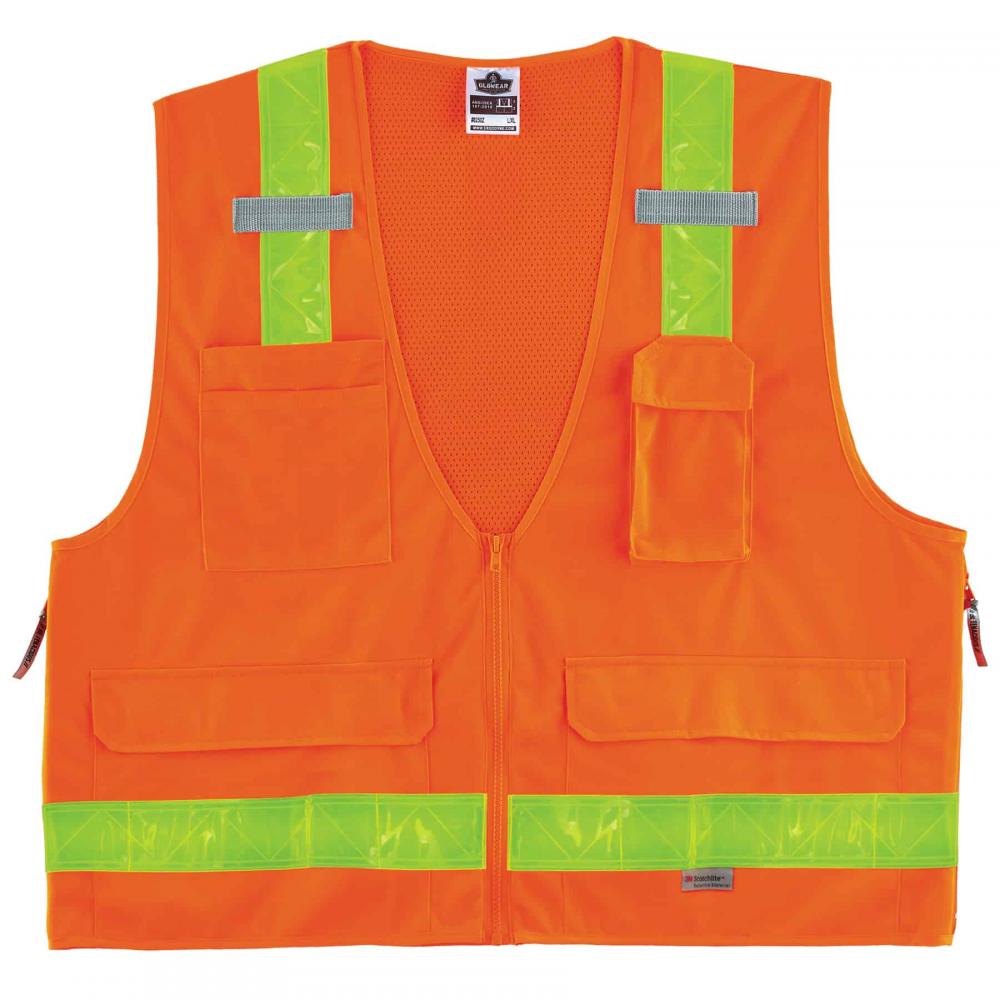 8250ZHG L/XL Orange Class 2 Surveyors Vest Combined Performance Tape<span class=' ItemWarning' style='display:block;'>Item is usually in stock, but we&#39;ll be in touch if there&#39;s a problem<br /></span>