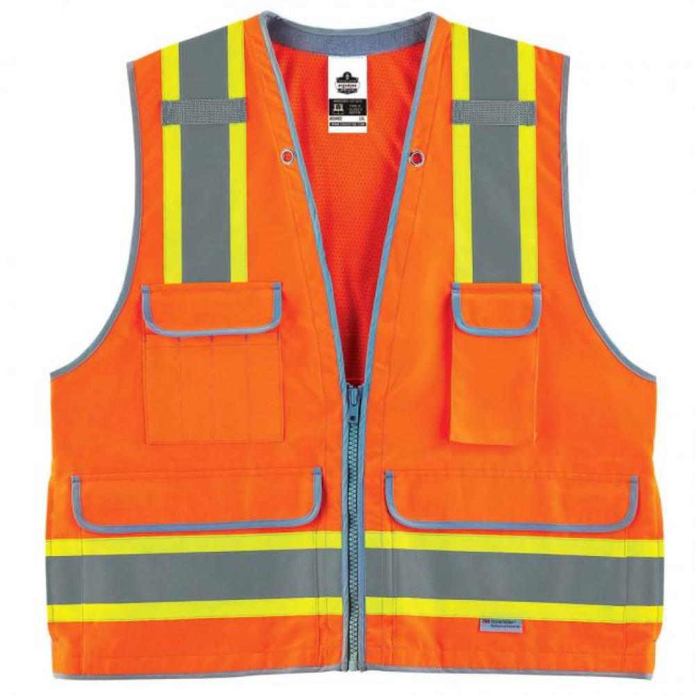 8254HDZ L/XL Orange Two-Tone Zipper Heavy-Duty Surveyors Vest<span class=' ItemWarning' style='display:block;'>Item is usually in stock, but we&#39;ll be in touch if there&#39;s a problem<br /></span>