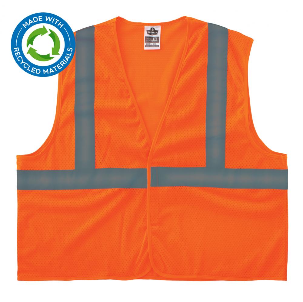 8205HL-ECO 4XL/5XL Orange Class 2 Safety Vest Recycled<span class=' ItemWarning' style='display:block;'>Item is usually in stock, but we&#39;ll be in touch if there&#39;s a problem<br /></span>