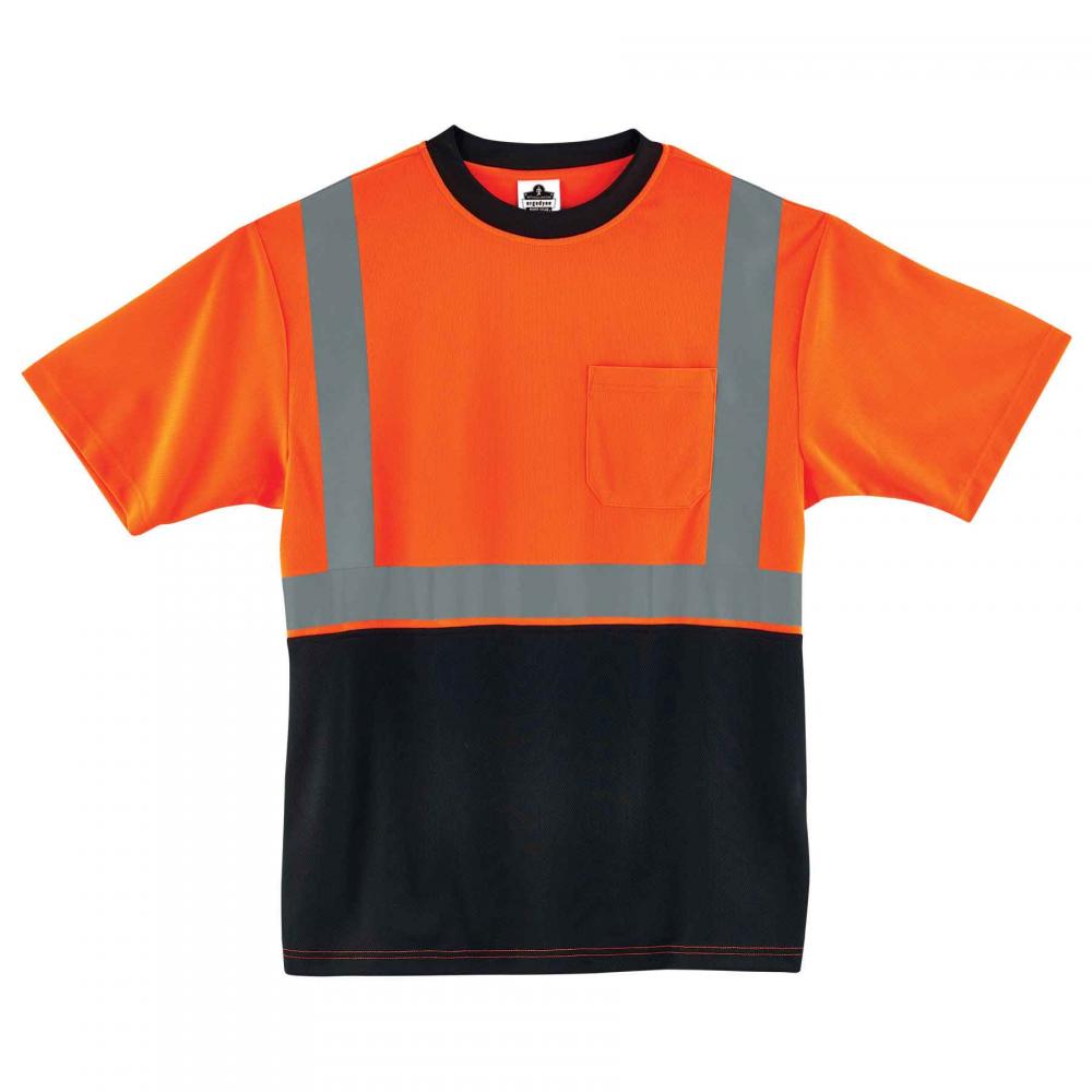 8289BK L Orange Class 2 Hi-Vis T-Shirt Black Bottom<span class=' ItemWarning' style='display:block;'>Item is usually in stock, but we&#39;ll be in touch if there&#39;s a problem<br /></span>