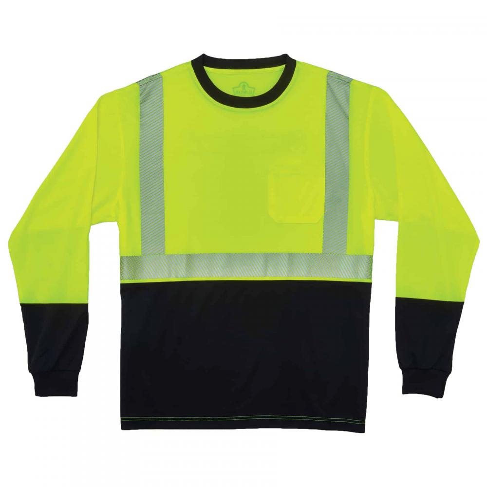 8281BK 3XL-LONG Lime Class 2 Long Sleeve Shirt Black Bottom<span class=' ItemWarning' style='display:block;'>Item is usually in stock, but we&#39;ll be in touch if there&#39;s a problem<br /></span>