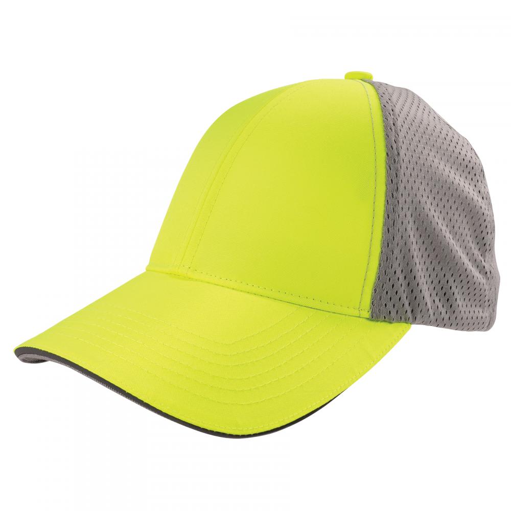 8931 S/M Hi-Vis Lime Reflective Stretch-Fit Hat<span class='Notice ItemWarning' style='display:block;'>Item has been discontinued<br /></span>