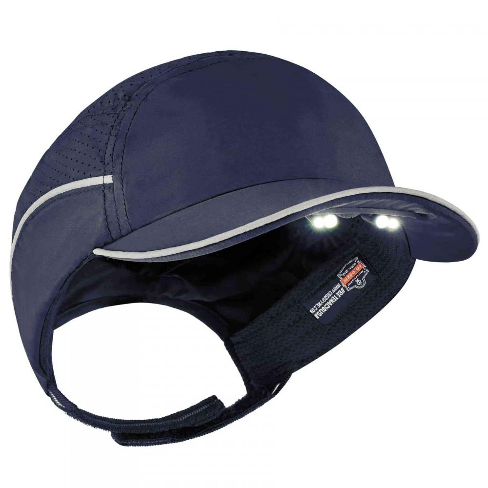 8965 Short Brim Navy Lightweight Bump Cap Hat + LED Lighting<span class=' ItemWarning' style='display:block;'>Item is usually in stock, but we&#39;ll be in touch if there&#39;s a problem<br /></span>