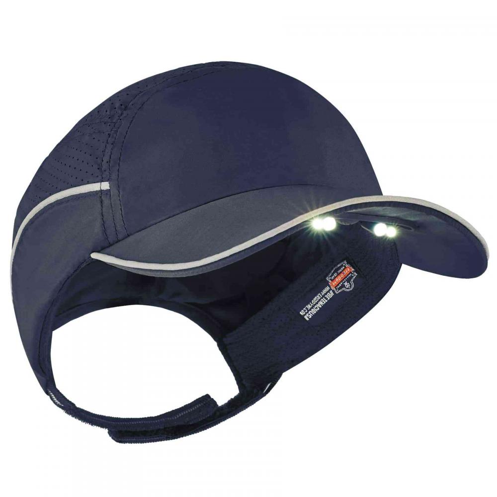 8965 Long Brim Navy Lightweight Bump Cap Hat + LED Lighting<span class=' ItemWarning' style='display:block;'>Item is usually in stock, but we&#39;ll be in touch if there&#39;s a problem<br /></span>