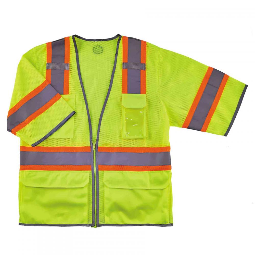 8346Z 4XL/5XL Lime Class 3 Two-Tone Hi-Vis Surveyor Vest - Zipper<span class=' ItemWarning' style='display:block;'>Item is usually in stock, but we&#39;ll be in touch if there&#39;s a problem<br /></span>