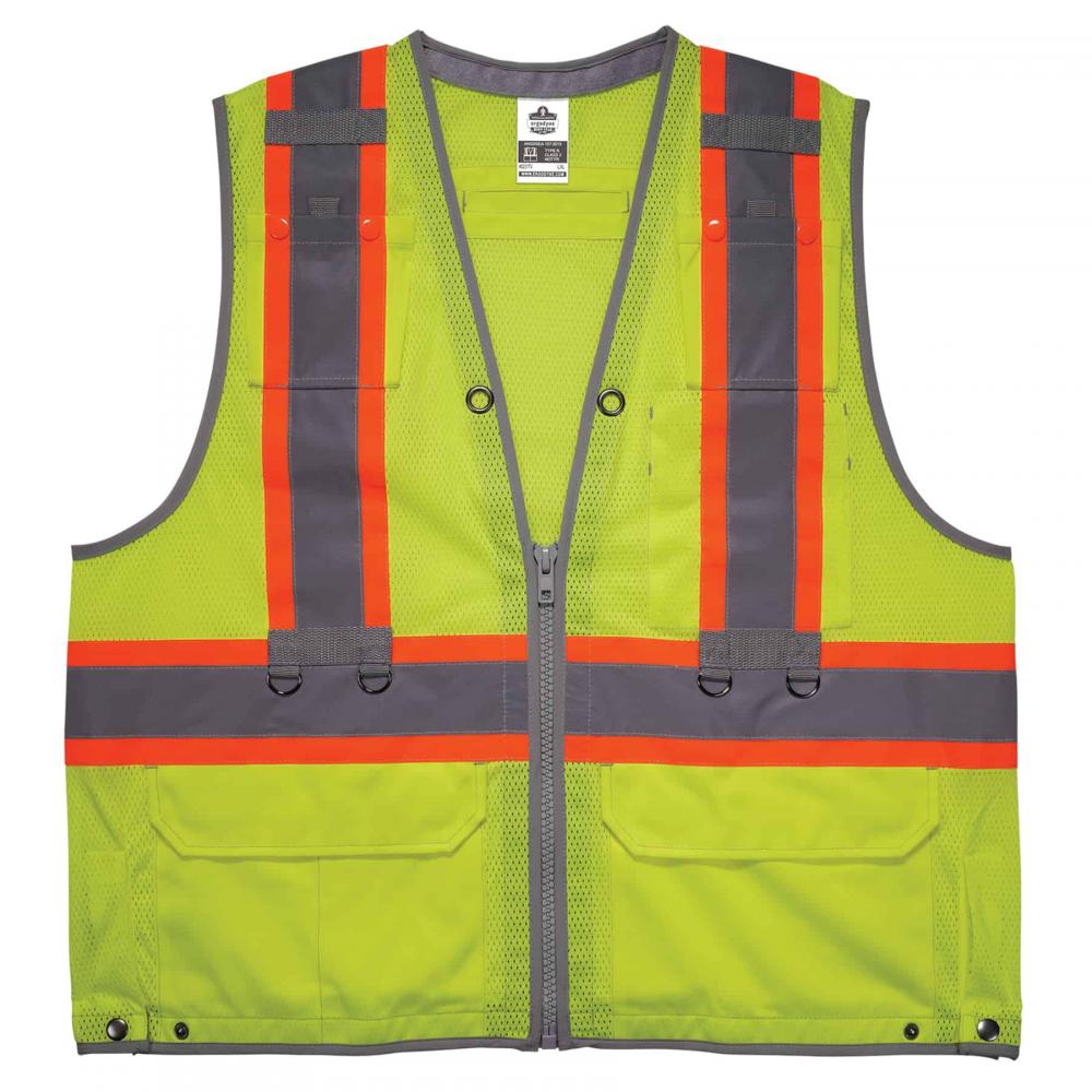 8231TV L/XL Lime Class 2 Hi-Vis Tool Tethering Safety Vest<span class=' ItemWarning' style='display:block;'>Item is usually in stock, but we&#39;ll be in touch if there&#39;s a problem<br /></span>