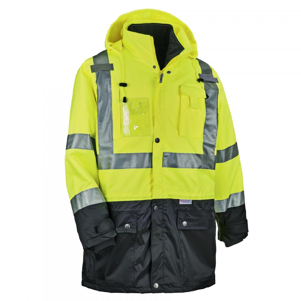 8388 5XL Lime 4-in-1 Hi-Vis Winter Jacket Parka Black Bottom<span class=' ItemWarning' style='display:block;'>Item is usually in stock, but we&#39;ll be in touch if there&#39;s a problem<br /></span>