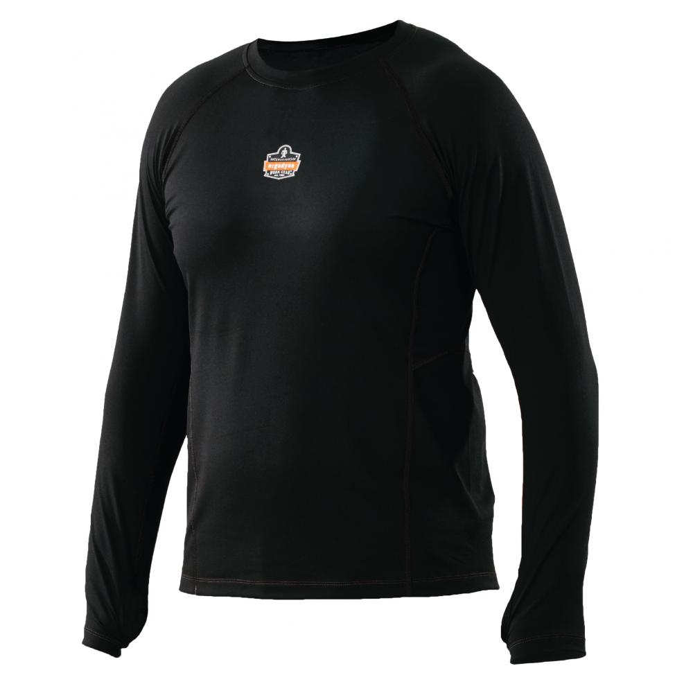 6435 3XL Black Midweight Long Sleeve Base Layer Shirt - 240g<span class=' ItemWarning' style='display:block;'>Item is usually in stock, but we&#39;ll be in touch if there&#39;s a problem<br /></span>