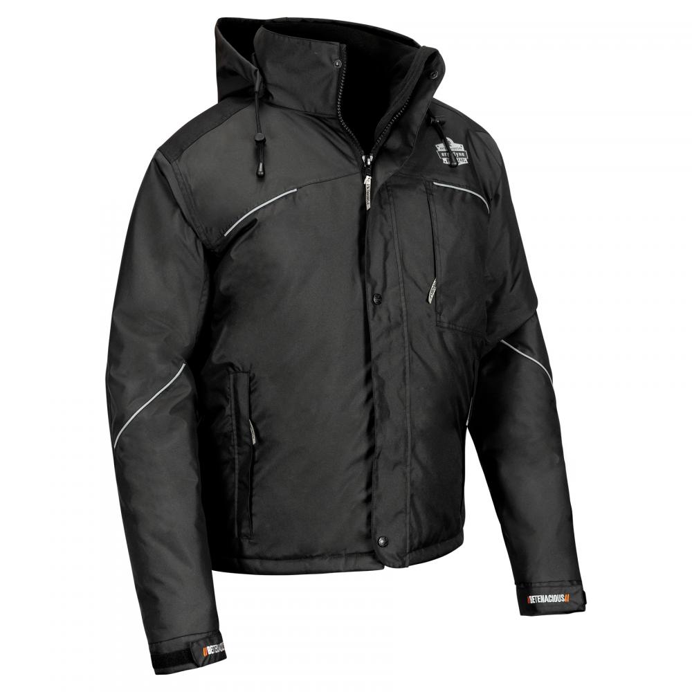 6467 4XL Black Winter Work Jacket - 300D Polyester Shell<span class=' ItemWarning' style='display:block;'>Item is usually in stock, but we&#39;ll be in touch if there&#39;s a problem<br /></span>