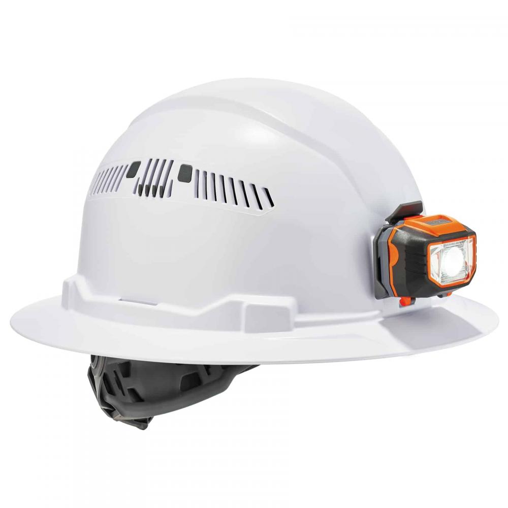 8973LED White Hard Hat Full Brim LED Light Type 1 Class C<span class=' ItemWarning' style='display:block;'>Item is usually in stock, but we&#39;ll be in touch if there&#39;s a problem<br /></span>